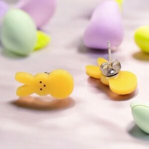 Yellow Peep Easter Earrings